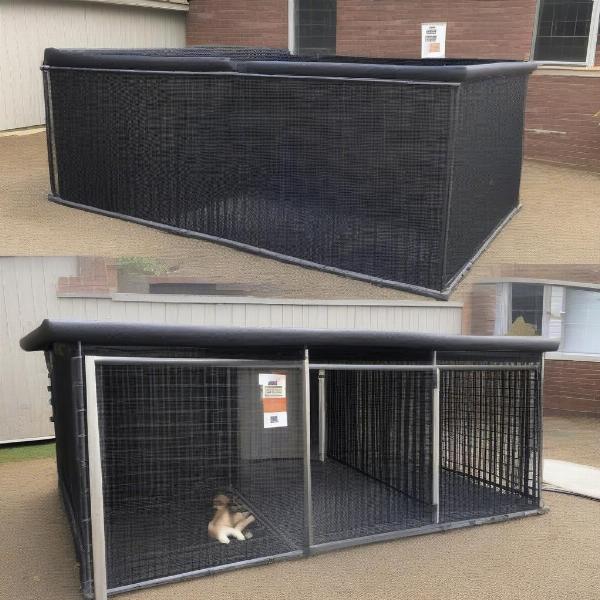 Installing Interlocking Rubber Mats in a Dog Kennel