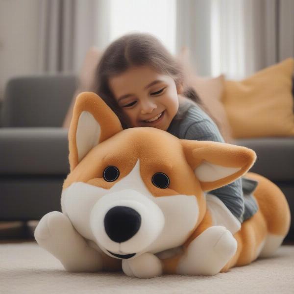 Safe Stuffed Corgi for Kids