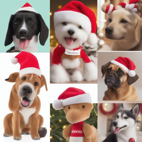 Different types of Santa toys for dogs