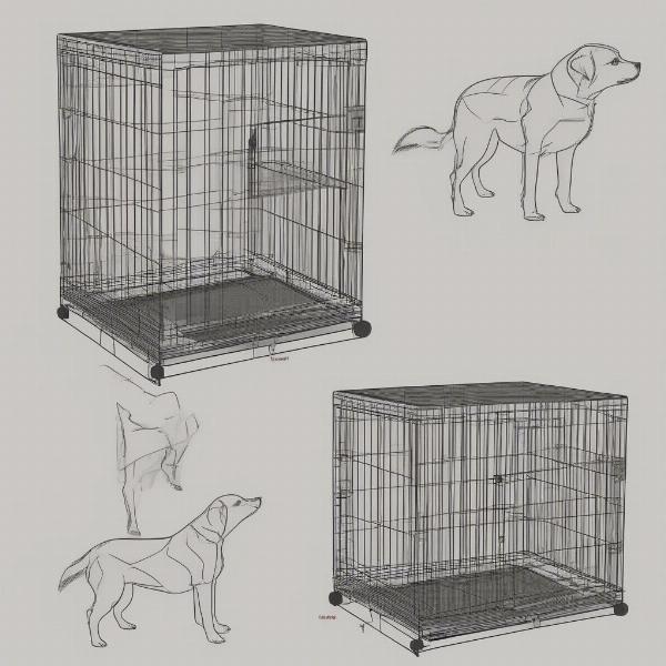 Setting up a folding dog cage