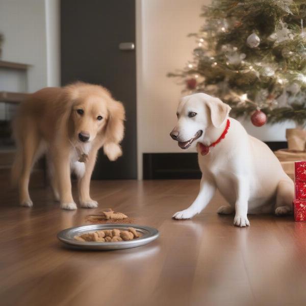 Sharing Christmas dog snacks safely