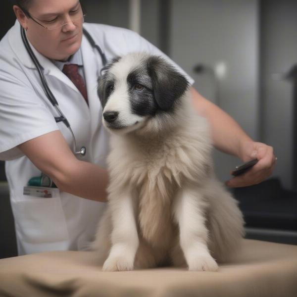 Veterinary Checkup for a Sheep Dog