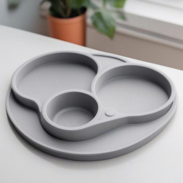 Silicone Dog Bowl Tray with Raised Edges