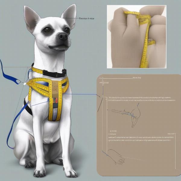 Measuring a Small Dog for a Harness