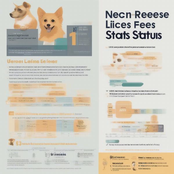 A table explaining the different Summit County dog license fees.