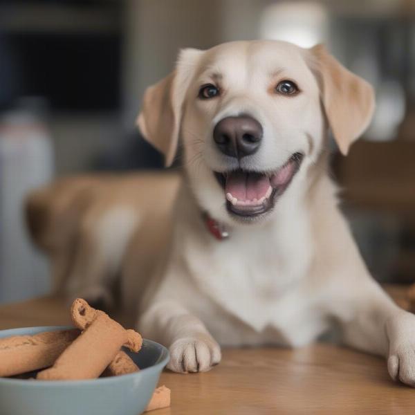 Dog Enjoying a Treat from Three Dog Bakery Plymouth MI