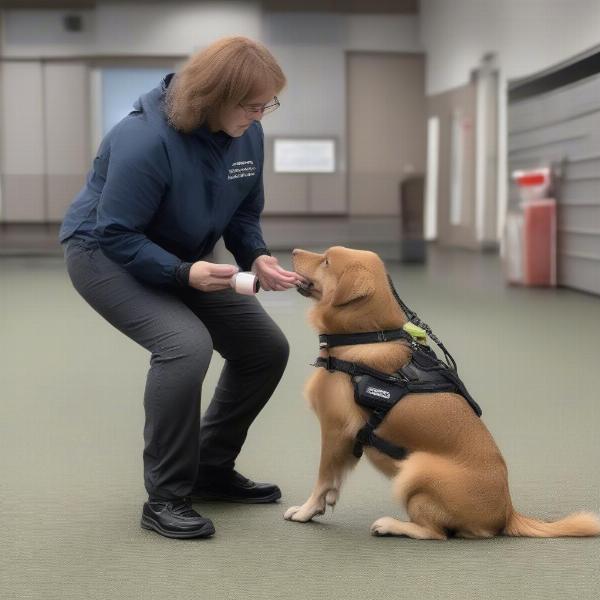 Training an OCD service dog for specific tasks