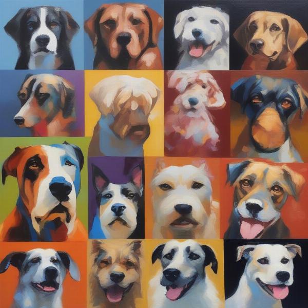 Modern dog paintings