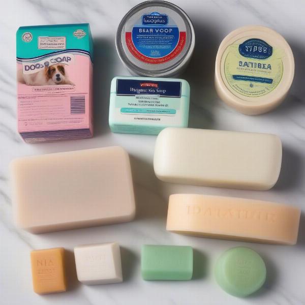 Various Dog Soap Products