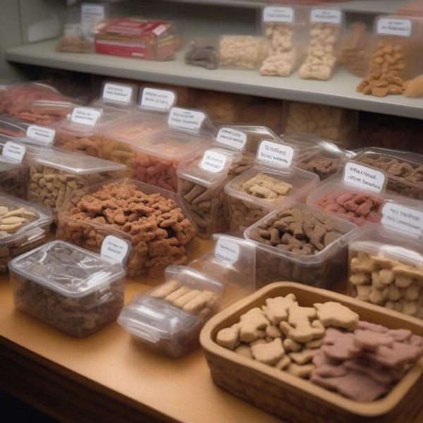 Variety of dog treats