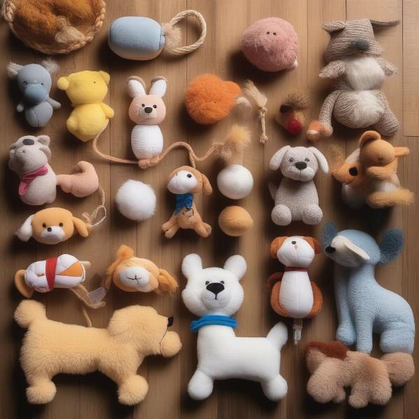 Variety of Soft Dog Toys