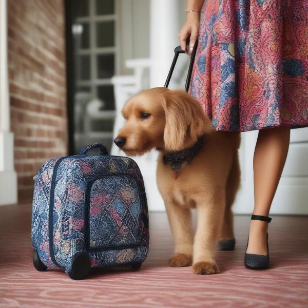 Vera Bradley Dog Carrier on Luggage