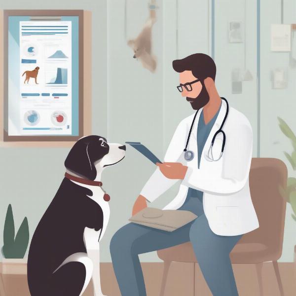 Veterinarian Explaining Dog Blood Test Results