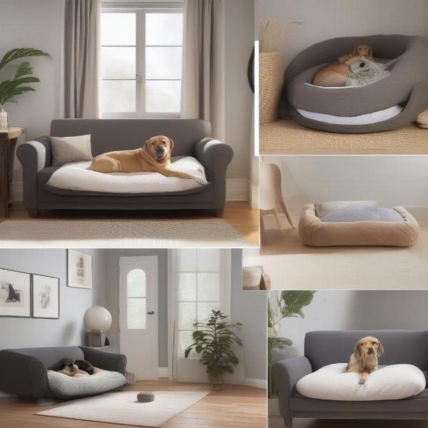 Ideal locations for placing a large dog cave bed