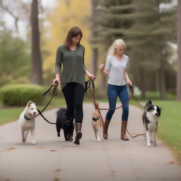 Mastering the two-dog walk with a leash splitter