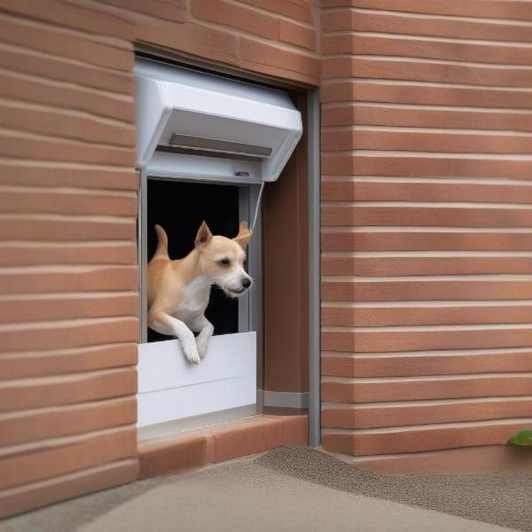 Wall-Mounted Dog Door for Easy Access