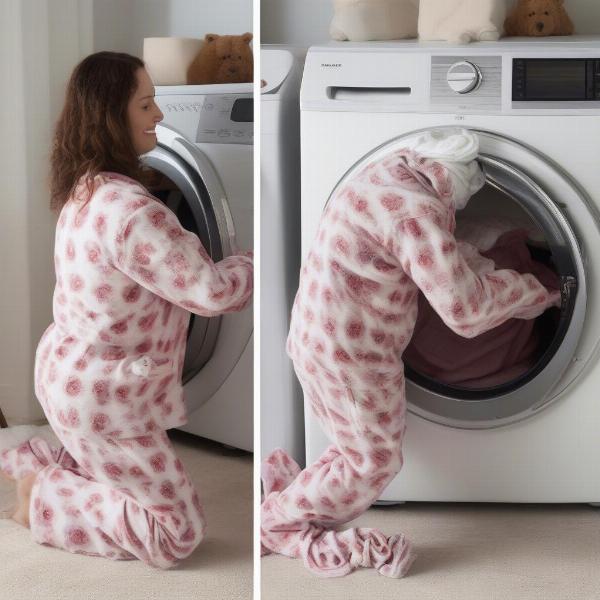 Washing dog flannel pajamas