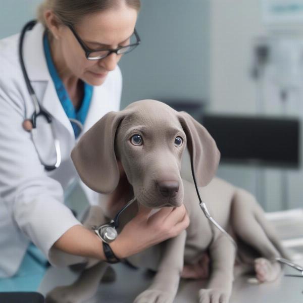 Weimaraner Puppy Health Check