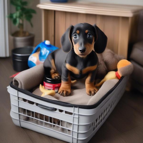 Essential supplies for a dachshund puppy in Michigan