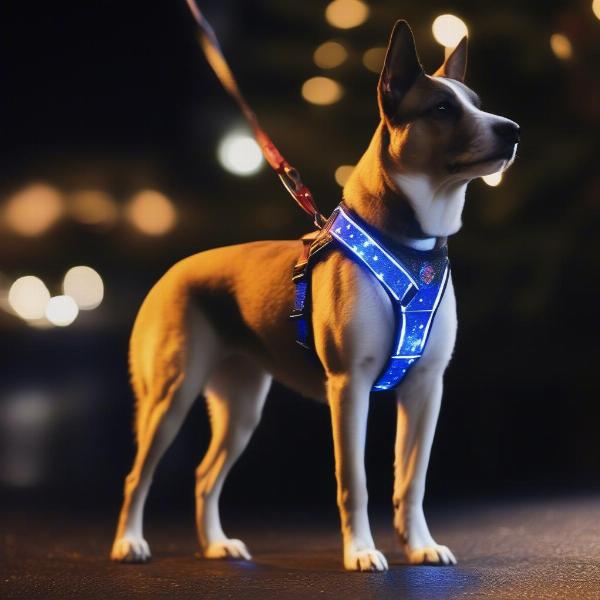 Christmas Dog Harness with Reflective Elements