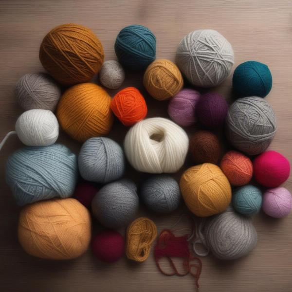 Different types of yarn suitable for knitting a dog coat